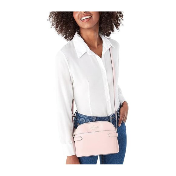 Kate Spade Staci Dome Leather Crossbody – Light Crepe - Picture 4 of 6